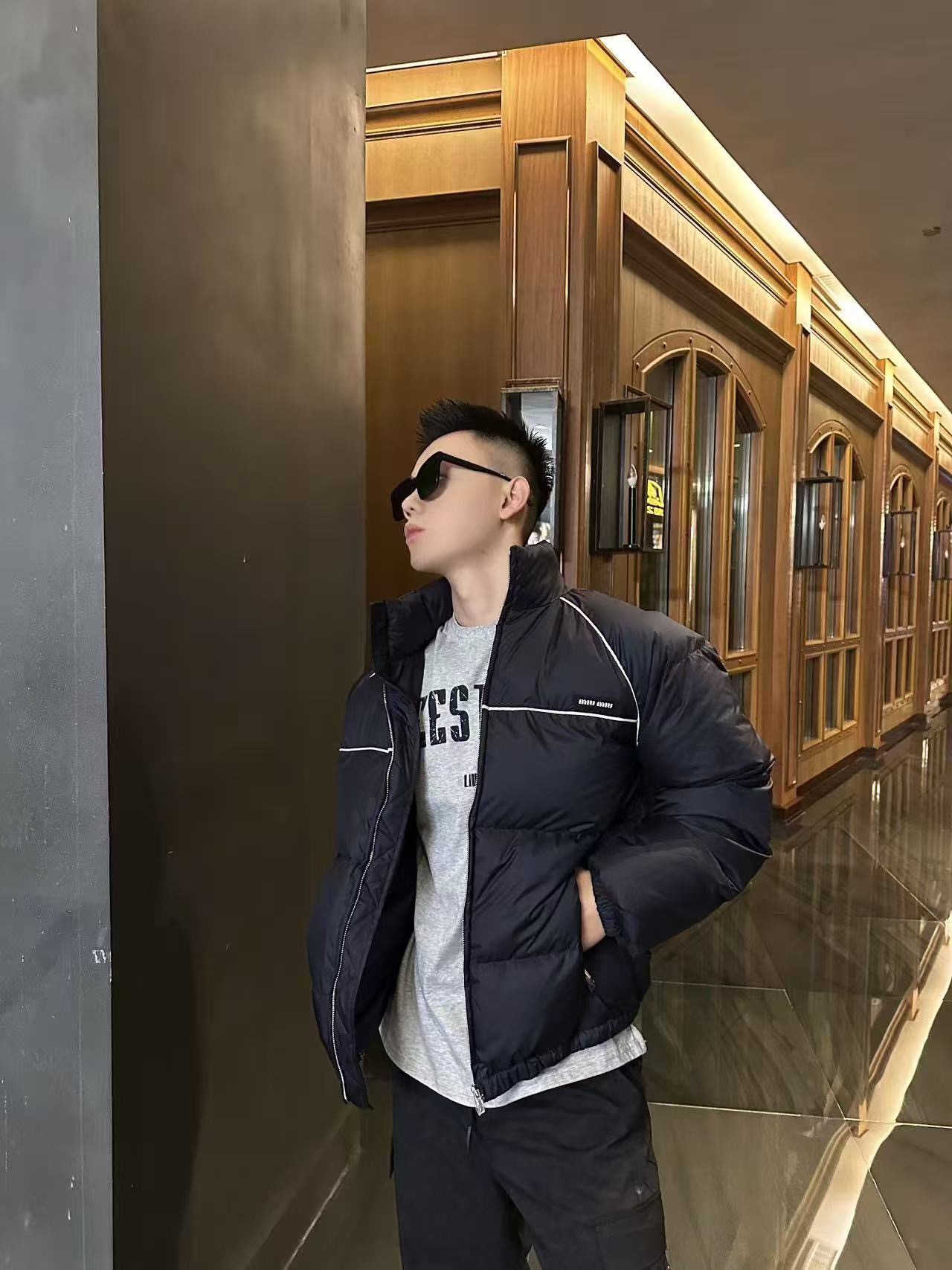T 미ㅇ미우 25FW 테크니컬 다운 점퍼